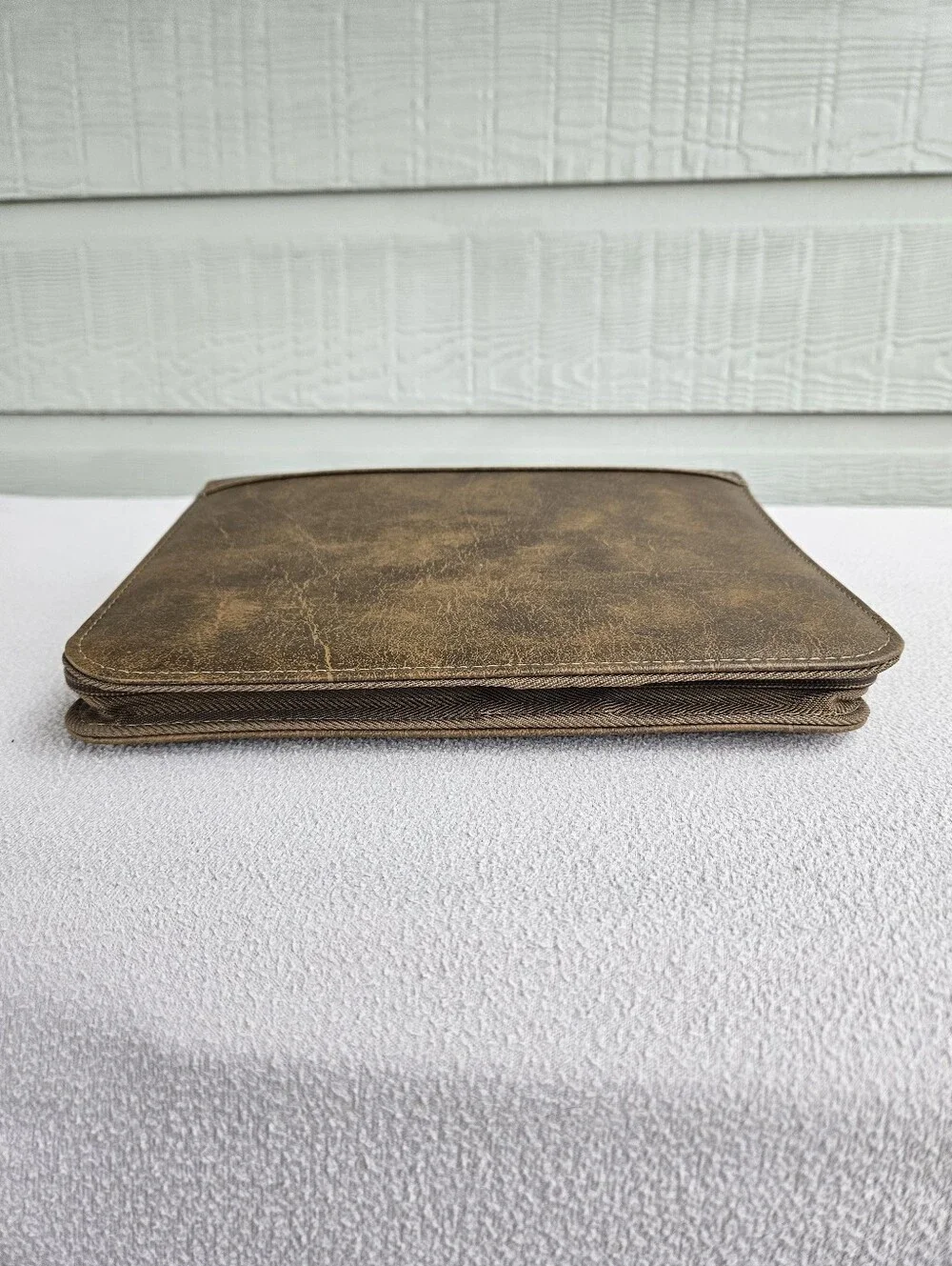 Franklin Covey Zip Binder Only Brown Faux Leather 7 Rings 1.5” Organizer Planner